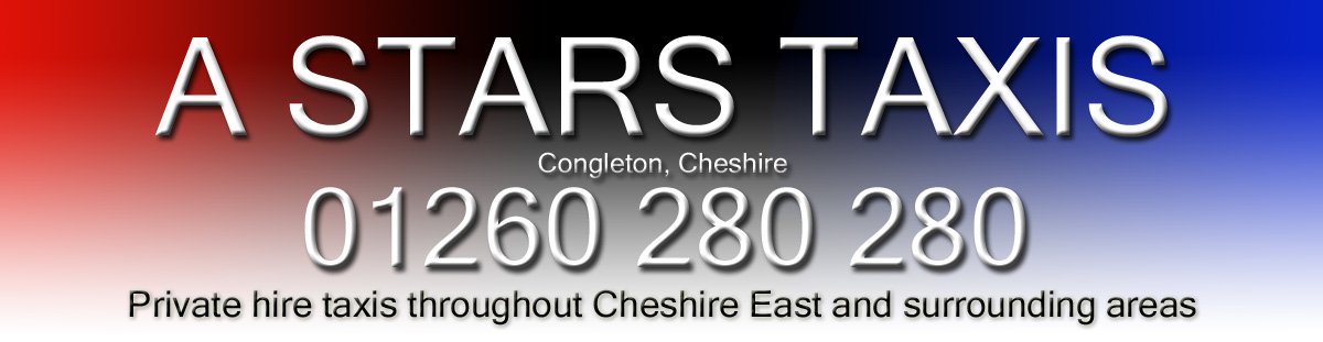 Congleton taxi hire, airport transfers, corporate and private hire